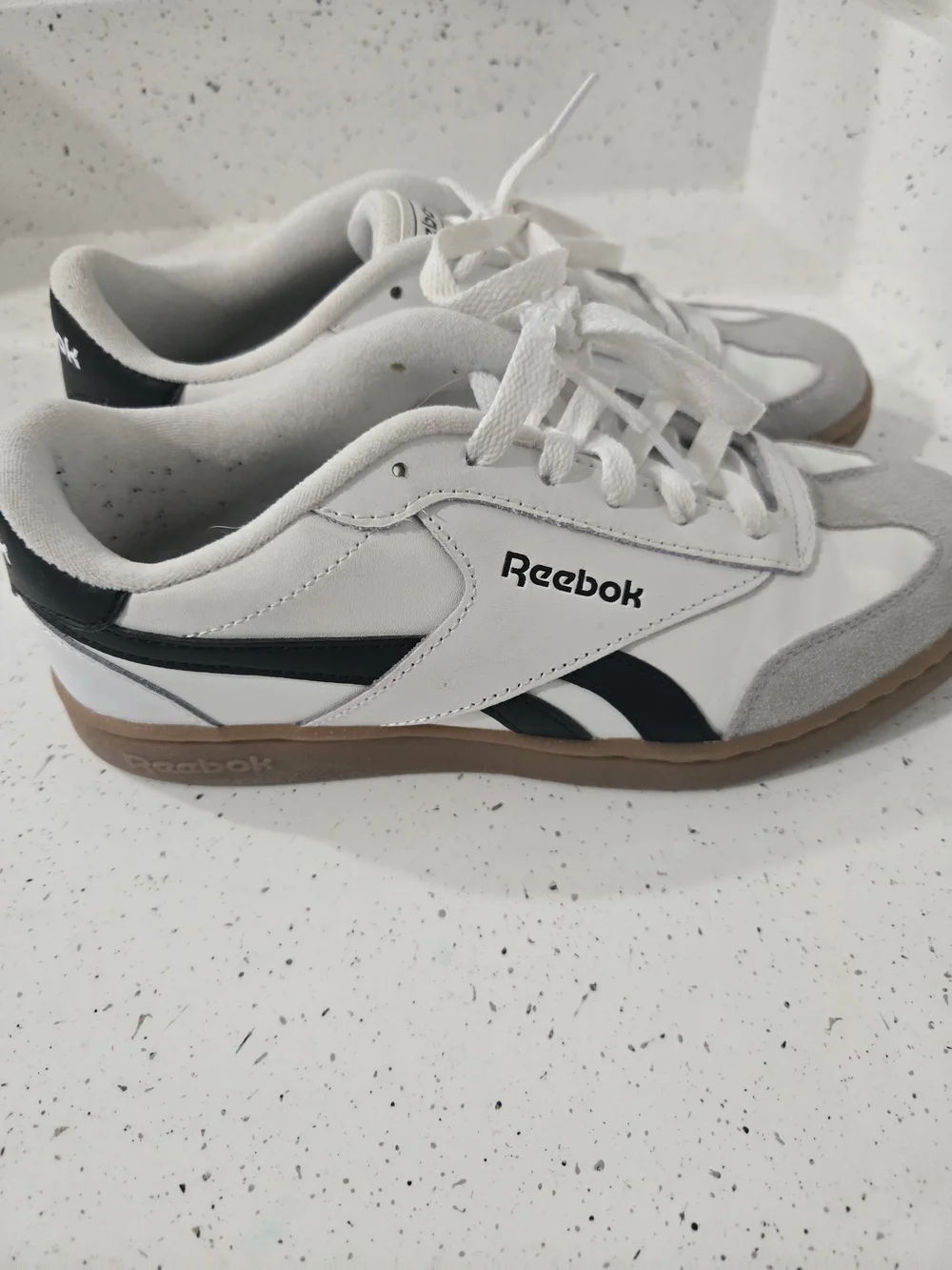 Reebok Classic White & Black Sneakers - Picture 1 of 7